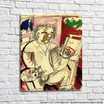 Marc Chagall &bdquo;Studiu pentru un autoportret &icirc;n septembrie&rdquo;