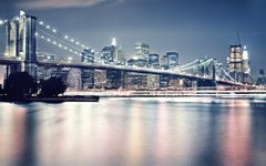 Фотообои Бруклинский мост зимой, Нью-Йорк