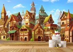 Сказочный рисованный детский городок, день