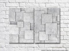 Текстура из бетонных квадратных плит, диптих
