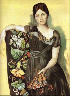 Ольга в кресле, 1917 год.