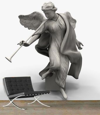Скульптура ангела с дудкой