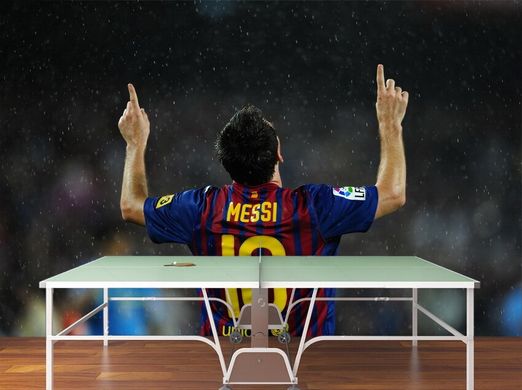 Fotbalistul Lionel Messi pe stadion
