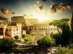 Vedere în frescă a Colosseumului Roman