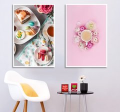 Диптих Вкусный завтрак и кофе в цветах