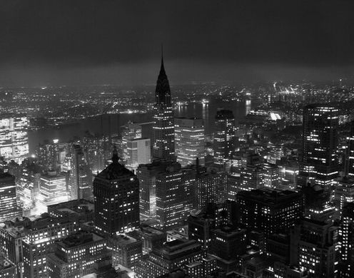Fototapet Old New York, alb-negru
