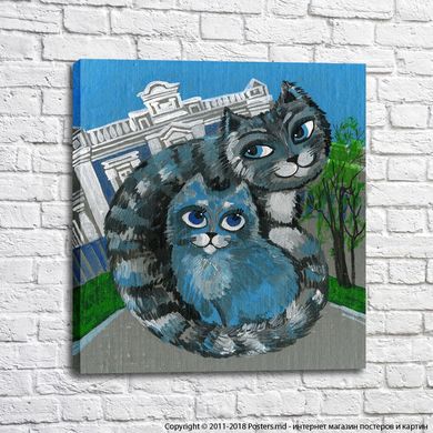 Кот и кошка голубого окраса