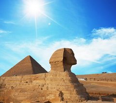 Фотообои Большой сфинкс в Гизе на фоне неба, Египет