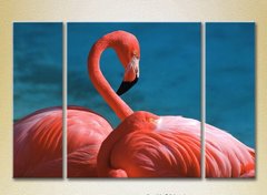 Триптих Розовые фламинго_01