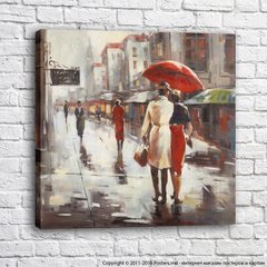 Cuplu care se plimbă cu o umbrelă în ploaie