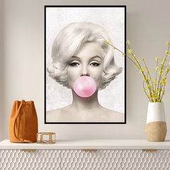 Мэрилин Монро, стилизация розовый пузырь