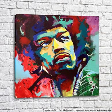 Chitaristul Jimi Hendrix în stil de artă modernă