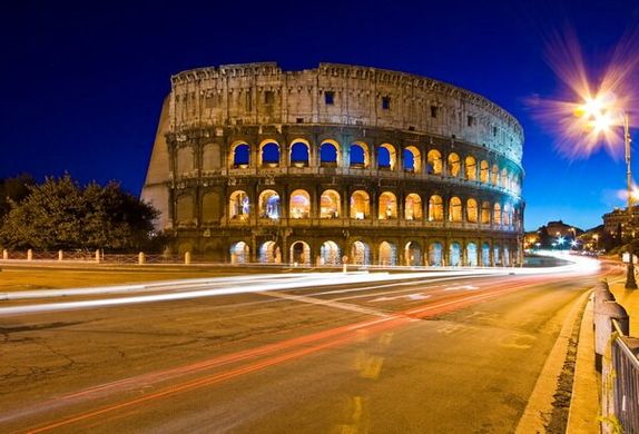 Fototapet Roma, Colosseum noaptea