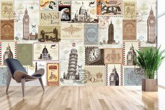Colaj de timbre poștale de epocă