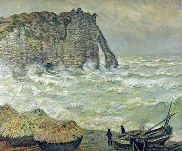 Marea furtunoasă la Etretat