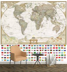 Harta politica a lumii si steagurile tarilor