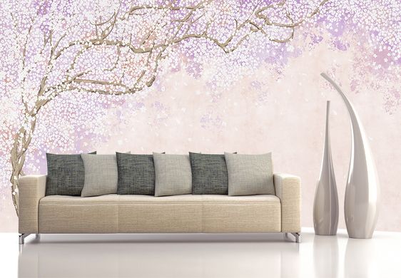 Весеннее цветущее дерево, пастельно розовый