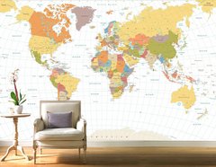 Harta politica a lumii pe un fundal alb