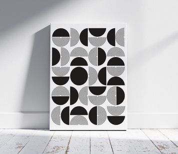 Abstracție monocromă, negru pe alb