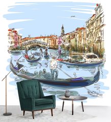 Венецианский Гранд Канал и гондолы