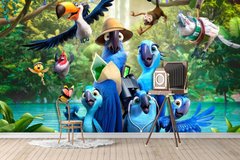 Компания попугаев из мультфильма Рио 2