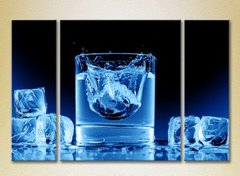Triptic Cuburi de gheață într-un pahar
