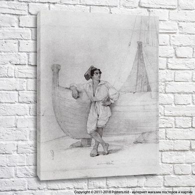 Итальянец на парусной лодке. 1840 г.