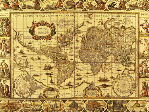 Fototapet Harta Antica a lumii in jurul anului 1499