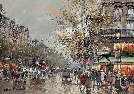 Cafe de la Paix, Boulevard des Capucines, Paris în 1900 (Le Cafe de la Paix, Boulevard des Capucines, Paris, 1900)
