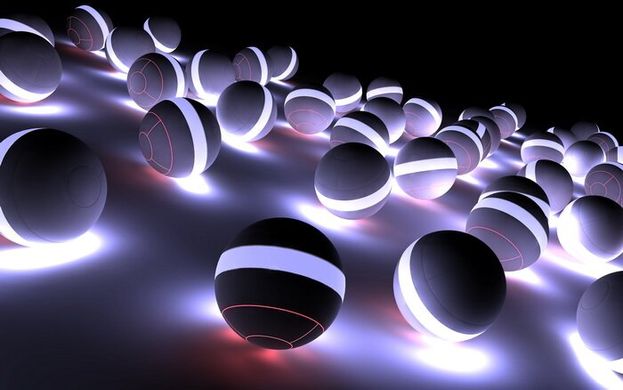 Фотообои 3D шары с подсветкой