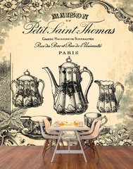 Poster vintage cu set de ceai