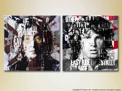Джон Леннон и Джим Моррисон, стилизованные портреты