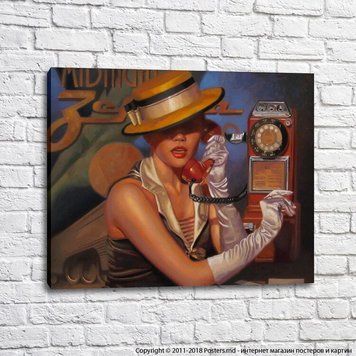 Fată &icirc;ntr-o cabină telefonică, Peregrine Heathcote