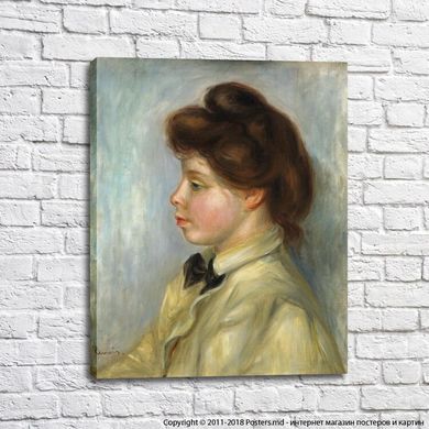 Pierre Auguste Renoir Young Woman with Black Tie