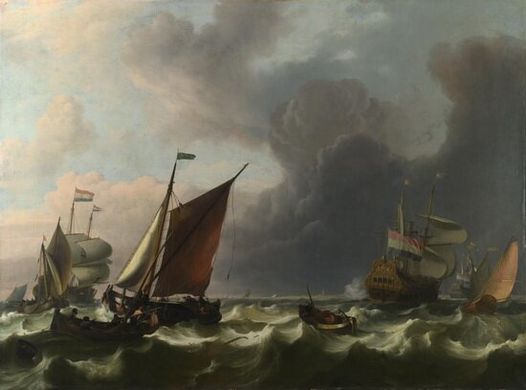 Голландские военные корабли у Энкхейзена