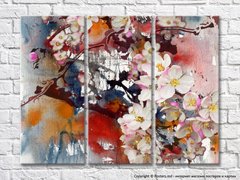 Абстракция из цветов и веток сакуры