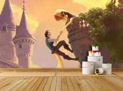 Prințul Stefan urcă la Rapunzel, pictează