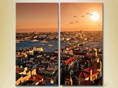 Диптих Стамбул на закате, Турция