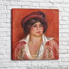 Пьер Огюст Ренуар «Молодая женщина в шляпе», 1912 год.