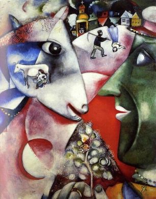 „Mine and the Village”, 1911 Marc Chagall
