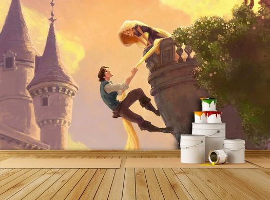 Prințul Stefan urcă la Rapunzel, pictează