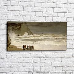 „Manneport”, mare furtunoasă la Etretat, 1868 69