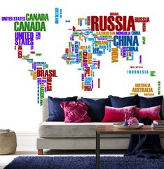 Карта мира из названий стран