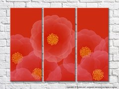 Triptic Abstracția florilor roșii