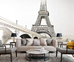 Эйфелева башня и парижский мост