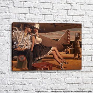 Cuplu &icirc;ndrăgostit pe fundalul unui avion, Peregrine Heathcote