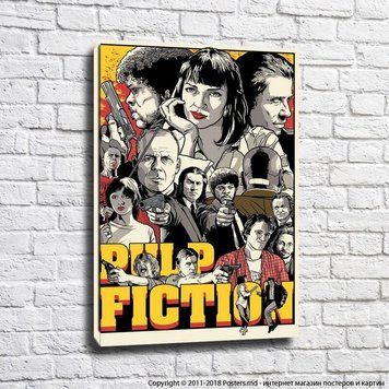 Poster cu personaje din Pulp Fiction