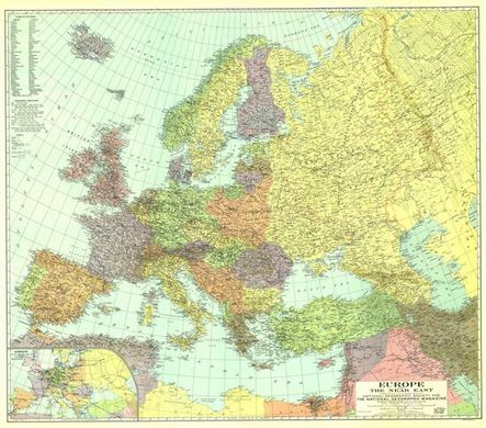 Fototapet Europa si Orientul Apropiat (1929)