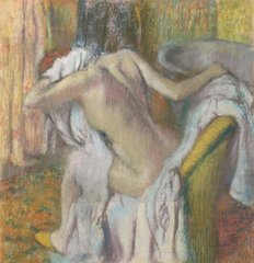 After the Bath, Woman drying herself