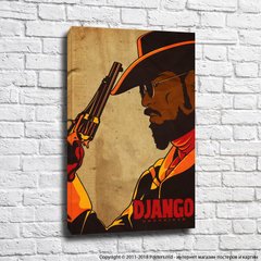 Poster cu Django cu un revolver